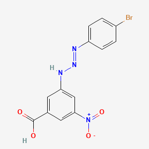 molecular formula C13H9BrN4O4 B4924973 3-[3-(4-bromophenyl)-2-triazen-1-yl]-5-nitrobenzoic acid 