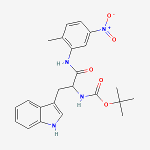 molecular formula C23H26N4O5 B4925005 N-(tert-butoxycarbonyl)-N-(2-methyl-5-nitrophenyl)tryptophanamide 