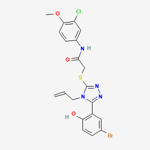 molecular formula C20H18BrClN4O3S B4925014 2-{[4-allyl-5-(5-bromo-2-hydroxyphenyl)-4H-1,2,4-triazol-3-yl]thio}-N-(3-chloro-4-methoxyphenyl)acetamide 