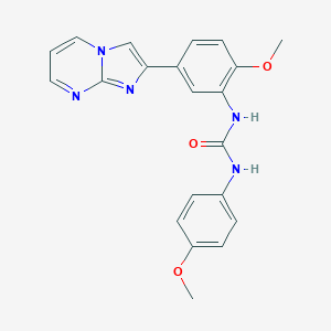 N-(5-imidazo[1,2-a]pyrimidin-2-yl-2-methoxyphenyl)-N'-(4-methoxyphenyl)urea