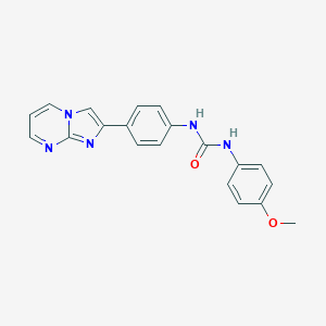 N-(4-imidazo[1,2-a]pyrimidin-2-ylphenyl)-N'-(4-methoxyphenyl)urea