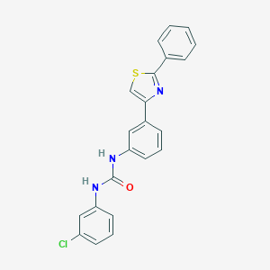 N-(3-chlorophenyl)-N'-[3-(2-phenyl-1,3-thiazol-4-yl)phenyl]urea