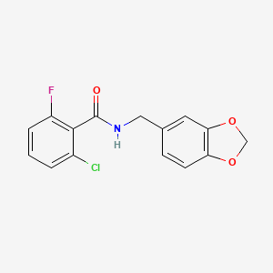 molecular formula C15H11ClFNO3 B4925103 N-(1,3-benzodioxol-5-ylmethyl)-2-chloro-6-fluorobenzamide 