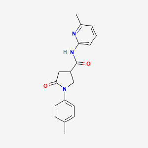molecular formula C18H19N3O2 B4925131 1-(4-methylphenyl)-N-(6-methyl-2-pyridinyl)-5-oxo-3-pyrrolidinecarboxamide 