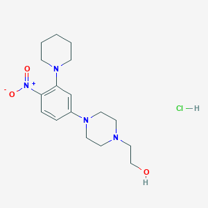 molecular formula C17H27ClN4O3 B4925138 2-{4-[4-nitro-3-(1-piperidinyl)phenyl]-1-piperazinyl}ethanol hydrochloride 
