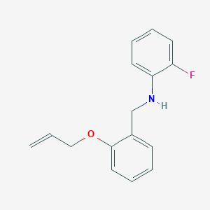 molecular formula C16H16FNO B4925146 N-[2-(allyloxy)benzyl]-2-fluoroaniline 