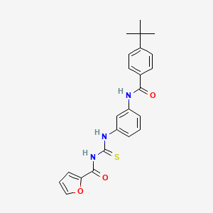 molecular formula C23H23N3O3S B4925148 N-[({3-[(4-tert-butylbenzoyl)amino]phenyl}amino)carbonothioyl]-2-furamide 