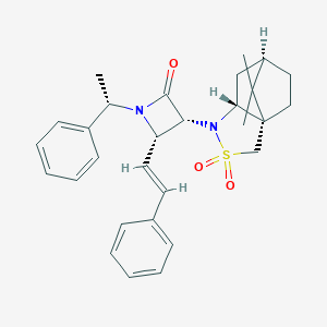 3-(10,10-Dimethyl-3,3-dioxido-3-thia-4-azatricyclo[5.2.1.0~1,5~]dec-4-yl)-1-(1-phenylethyl)-4-(2-phenylvinyl)-2-azetidinone
