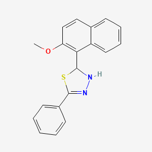 molecular formula C19H16N2OS B4925168 2-(2-methoxy-1-naphthyl)-5-phenyl-2,3-dihydro-1,3,4-thiadiazole 