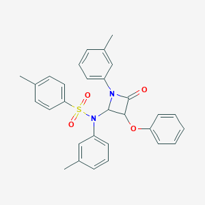 4-methyl-N-(3-methylphenyl)-N-[1-(3-methylphenyl)-4-oxo-3-phenoxy-2-azetidinyl]benzenesulfonamide