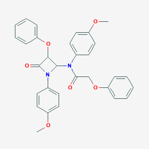 molecular formula C31H28N2O6 B492520 N-(4-methoxyphenyl)-N-[1-(4-methoxyphenyl)-4-oxo-3-phenoxy-2-azetidinyl]-2-phenoxyacetamide 