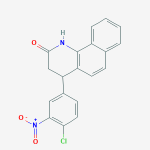molecular formula C19H13ClN2O3 B4925206 4-(4-chloro-3-nitrophenyl)-3,4-dihydrobenzo[h]quinolin-2(1H)-one 