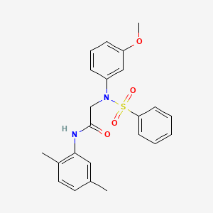 molecular formula C23H24N2O4S B4925208 N~1~-(2,5-dimethylphenyl)-N~2~-(3-methoxyphenyl)-N~2~-(phenylsulfonyl)glycinamide 