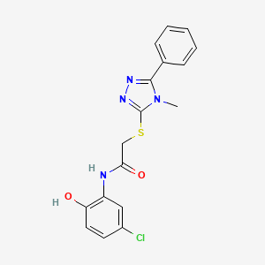 N-(5-chloro-2-hydroxyphenyl)-2-[(4-methyl-5-phenyl-4H-1,2,4-triazol-3-yl)thio]acetamide