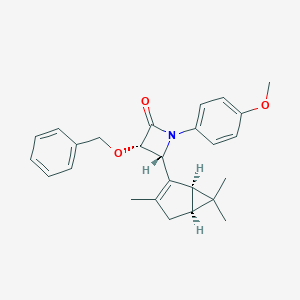 3-(Benzyloxy)-1-(4-methoxyphenyl)-4-(3,6,6-trimethylbicyclo[3.1.0]hex-2-en-2-yl)-2-azetidinone