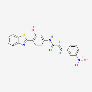 molecular formula C22H15N3O4S B4925241 N-[4-(1,3-benzothiazol-2-yl)-3-hydroxyphenyl]-3-(3-nitrophenyl)acrylamide 