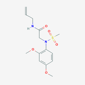 molecular formula C14H20N2O5S B4925249 N~1~-allyl-N~2~-(2,4-dimethoxyphenyl)-N~2~-(methylsulfonyl)glycinamide 