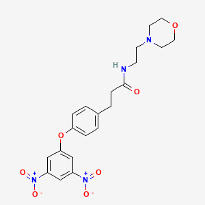 molecular formula C21H24N4O7 B4925260 3-[4-(3,5-dinitrophenoxy)phenyl]-N-[2-(4-morpholinyl)ethyl]propanamide 
