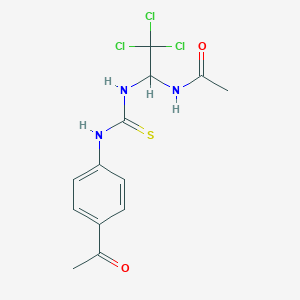 N-[1-({[(4-acetylphenyl)amino]carbonothioyl}amino)-2,2,2-trichloroethyl]acetamide