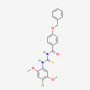 4-(benzyloxy)-N-{[(4-chloro-2,5-dimethoxyphenyl)amino]carbonothioyl}benzamide