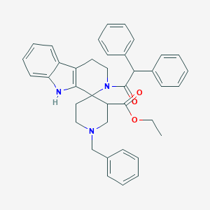 ethyl 1'-benzyl-2-(2,2-diphenylacetyl)spiro[4,9-dihydro-3H-pyrido[3,4-b]indole-1,4'-piperidine]-3'-carboxylate