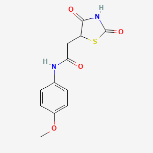 molecular formula C12H12N2O4S B4925282 2-(2,4-dioxo-1,3-thiazolidin-5-yl)-N-(4-methoxyphenyl)acetamide 