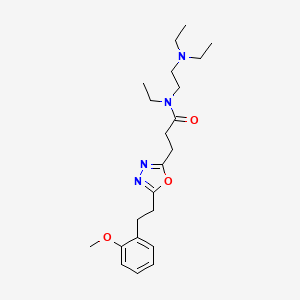 molecular formula C22H34N4O3 B4925286 N-[2-(diethylamino)ethyl]-N-ethyl-3-{5-[2-(2-methoxyphenyl)ethyl]-1,3,4-oxadiazol-2-yl}propanamide 