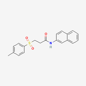 molecular formula C20H19NO3S B4925313 3-[(4-methylphenyl)sulfonyl]-N-2-naphthylpropanamide 