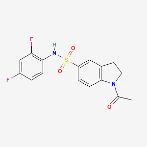 molecular formula C16H14F2N2O3S B4925365 1-acetyl-N-(2,4-difluorophenyl)-5-indolinesulfonamide 