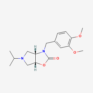 (3aS*,6aR*)-3-(3,4-dimethoxybenzyl)-5-isopropylhexahydro-2H-pyrrolo[3,4-d][1,3]oxazol-2-one