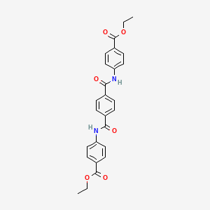 molecular formula C26H24N2O6 B4925380 二乙基4,4'-[1,4-苯撑双(羰亚氨基)]二苯甲酸酯 CAS No. 24806-39-1
