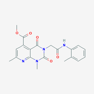molecular formula C20H20N4O5 B4925400 methyl 1,7-dimethyl-3-{2-[(2-methylphenyl)amino]-2-oxoethyl}-2,4-dioxo-1,2,3,4-tetrahydropyrido[2,3-d]pyrimidine-5-carboxylate 