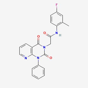 molecular formula C22H17FN4O3 B4925408 2-(2,4-dioxo-1-phenyl-1,4-dihydropyrido[2,3-d]pyrimidin-3(2H)-yl)-N-(4-fluoro-2-methylphenyl)acetamide 