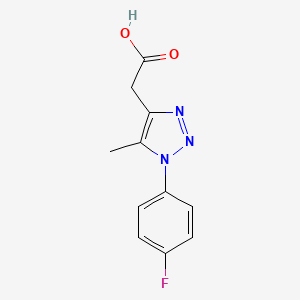 molecular formula C11H10FN3O2 B4925411 [1-(4-fluorophenyl)-5-methyl-1H-1,2,3-triazol-4-yl]acetic acid 