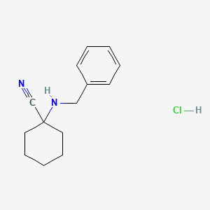 1-(benzylamino)cyclohexanecarbonitrile hydrochloride