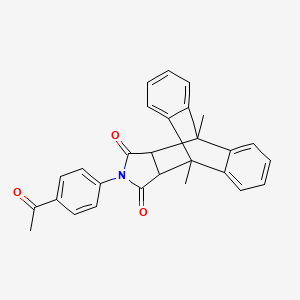 molecular formula C28H23NO3 B4925434 17-(4-acetylphenyl)-1,8-dimethyl-17-azapentacyclo[6.6.5.0~2,7~.0~9,14~.0~15,19~]nonadeca-2,4,6,9,11,13-hexaene-16,18-dione CAS No. 5821-64-7