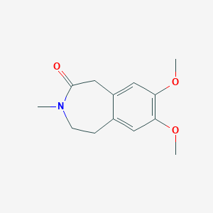 molecular formula C13H17NO3 B492544 7,8-dimethoxy-3-methyl-1,3,4,5-tetrahydro-2H-3-benzazepin-2-one 