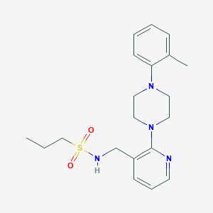 molecular formula C20H28N4O2S B4925468 N-({2-[4-(2-methylphenyl)-1-piperazinyl]-3-pyridinyl}methyl)-1-propanesulfonamide 