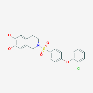 2-{[4-(2-Chlorophenoxy)phenyl]sulfonyl}-6,7-dimethoxy-1,2,3,4-tetrahydroisoquinoline