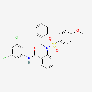 molecular formula C27H22Cl2N2O4S B4925479 2-{benzyl[(4-methoxyphenyl)sulfonyl]amino}-N-(3,5-dichlorophenyl)benzamide 