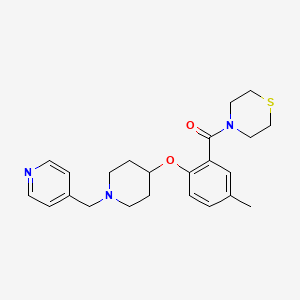molecular formula C23H29N3O2S B4925482 4-(5-methyl-2-{[1-(4-pyridinylmethyl)-4-piperidinyl]oxy}benzoyl)thiomorpholine 