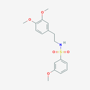 molecular formula C17H21NO5S B492549 N-[2-(3,4-dimethoxyphenyl)ethyl]-3-methoxybenzenesulfonamide CAS No. 667911-89-9