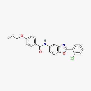 molecular formula C23H19ClN2O3 B4925494 N-[2-(2-chlorophenyl)-1,3-benzoxazol-5-yl]-4-propoxybenzamide 