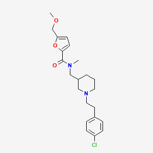 molecular formula C22H29ClN2O3 B4925510 N-({1-[2-(4-chlorophenyl)ethyl]-3-piperidinyl}methyl)-5-(methoxymethyl)-N-methyl-2-furamide 