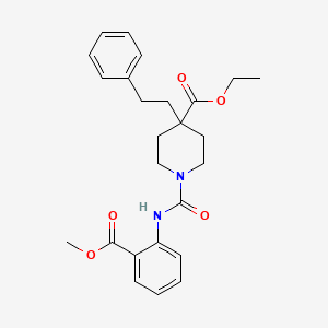 molecular formula C25H30N2O5 B4925531 ethyl 1-({[2-(methoxycarbonyl)phenyl]amino}carbonyl)-4-(2-phenylethyl)-4-piperidinecarboxylate 