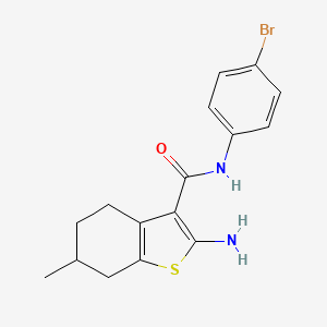 molecular formula C16H17BrN2OS B4925534 2-amino-N-(4-bromophenyl)-6-methyl-4,5,6,7-tetrahydro-1-benzothiophene-3-carboxamide CAS No. 312948-97-3