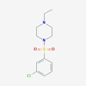 molecular formula C12H17ClN2O2S B492554 1-((3-Chlorophenyl)sulfonyl)-4-ethylpiperazine CAS No. 667912-05-2