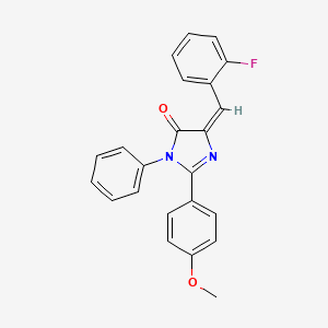 5-(2-fluorobenzylidene)-2-(4-methoxyphenyl)-3-phenyl-3,5-dihydro-4H-imidazol-4-one
