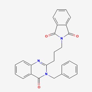 molecular formula C26H21N3O3 B4925547 2-[3-(3-benzyl-4-oxo-3,4-dihydro-2-quinazolinyl)propyl]-1H-isoindole-1,3(2H)-dione 