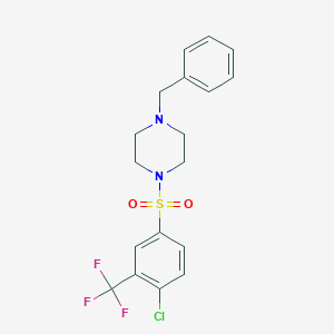 1-Benzyl-4-((4-chloro-3-(trifluoromethyl)phenyl)sulfonyl)piperazine